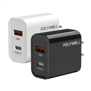 邱爾頓國際有限公司|POLYWELL 寶利威爾 PD雙孔快充頭 20W Type-C充電器 豆腐頭 適用於蘋果iPhone
